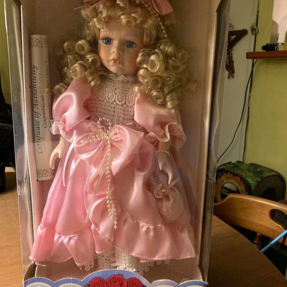 NWT Genuine Fine Bisque Porcelain Doll